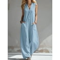 thumbnail image 1 of Womens Casual Sleeveless Jumpsuit Romper for Women Summer Beach Holiday One-Piece Outfit XXXL, 1 of 3
