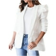 thumbnail image 1 of Womens Casual Solid Color Blazers Open Front Long Sleeve Lapel Collar Work Office Jackets Blazer for Women, 1 of 6