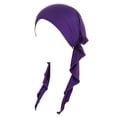 thumbnail image 1 of Womens Casual Solid Head Hat Cap Headwear Turban Cap Slouchy Headwear, 1 of 3