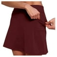thumbnail image 1 of Womens Casual Solid Tennis Pocket Skirt Yoga Sport Active Skirt Shorts Skirt Skirt Suits for Women Business Bikini with Skirt Table Skirt Clips And Plaid Skirt Crop Top And Skirt Set for Women Adult, 1 of 5
