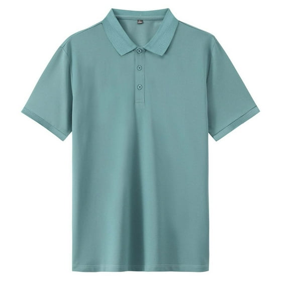 Womens Casual Summer Tops Short Sleeve Button Collared Neck Clothes Basic Loose Fit Dressy T Shirts