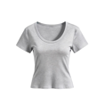 thumbnail image 1 of Womens Casual T Shirts Slim Fitted Tops Basic Tees Summer Gym Workout Clothes, 1 of 6