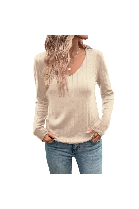 Womens Casual Tops Arrival Loose Ribbed Turtleneck Sweater Soft Stretchable Womens Spring Shirt,Beige,M