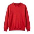 thumbnail image 1 of Womens Casual Tops Solid Color Crewneck Sweatshirt Long Sleeve Loose Fit Pullover Shirts Fashion Basic Tops, 1 of 5