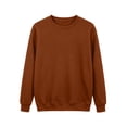 thumbnail image 1 of Womens Casual Tops Solid Color Crewneck Sweatshirt Long Sleeve Loose Fit Pullover Shirts Fashion Basic Tops, 1 of 5