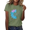 thumbnail image 1 of Womens Casual Tops Sunflower Print Loose Summer Trendy Outfits, 1 of 5