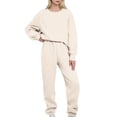 thumbnail image 1 of Womens Casual Two Piece Sets Outfits Sweatshirts Straight Leg Pants Sweatsuits Tracksuit, 1 of 6