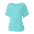 thumbnail image 1 of Womens Casual V Neck T Shirts Short Sleeve Loose Fit Summer Flowy Tops Tees, 1 of 5