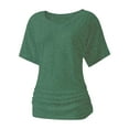 thumbnail image 1 of Womens Casual V Neck T Shirts Short Sleeve Loose Fit Summer Flowy Tops Tees, 1 of 5