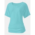 thumbnail image 1 of Womens Casual V Neck T Shirts Short Sleeve Loose Fit Summer Flowy Tops Tees, 1 of 5