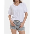 thumbnail image 1 of Women's Casual V-Neck T-Shirt - Short Sleeve Loose Fit Top, Breathable Summer Tee, 1 of 6