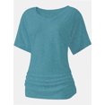 thumbnail image 1 of Womens Casual V Neck T Shirts Short Sleeve Loose Fit Summer Flowy Tops Tees, 1 of 5