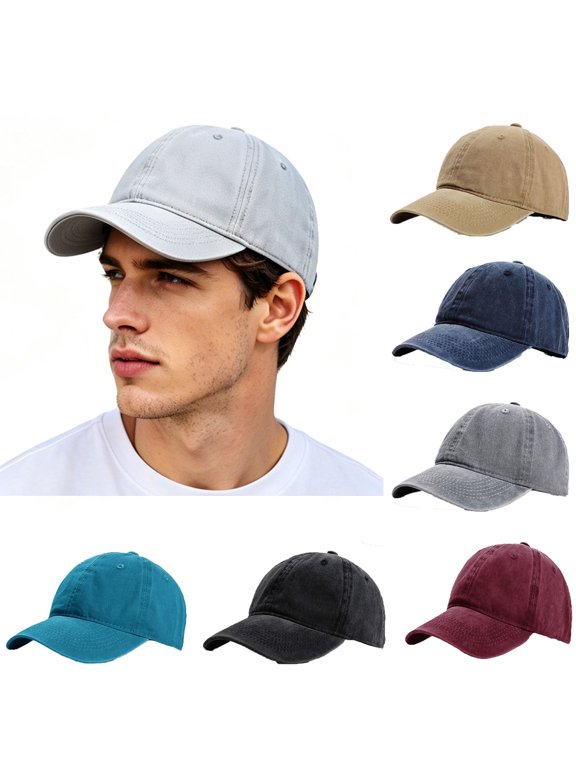 Womens Casual Washed Cotton Hats, Fashion Adjustable Baseball Caps, Soft Breathable Dad Hat for Daily Wear Shopping Outdoor Activities