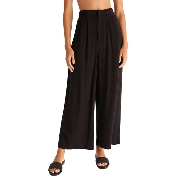 Womens Casual Wide Leg Dress Pants High Waist Tailored Button Down Trousers With Pockets