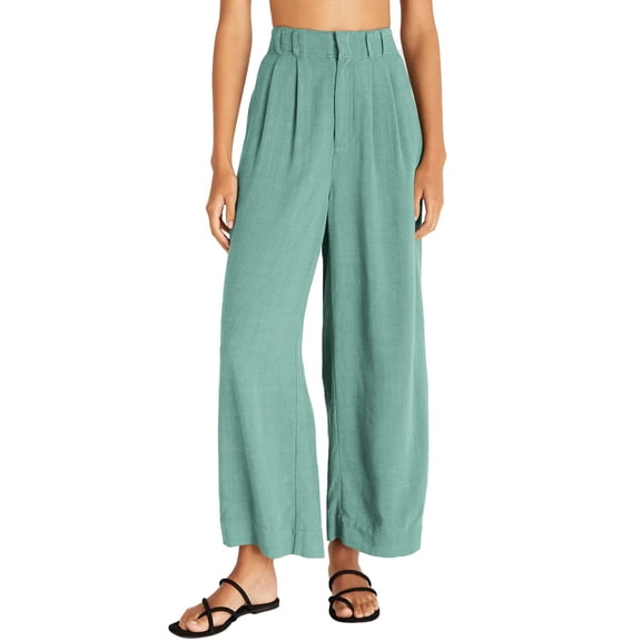 Womens Casual Wide Leg Dress Pants High Waist Tailored Button Down Trousers With Pockets