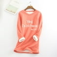 thumbnail image 1 of Womens Casual Winter Warm Fleece Sherpa Lined Pullover Sweatshirt Watermelon Red M, 1 of 3