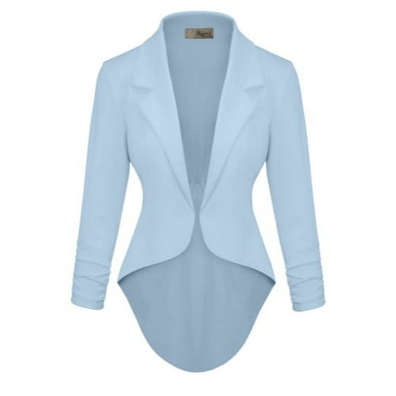 Womens Casual Work High Low Blazer Jacket