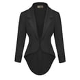 thumbnail image 1 of Hybrid & Company Womens Casual Work High Low Blazer Jacket JK45590 1073T Charcoal Large, 1 of 7
