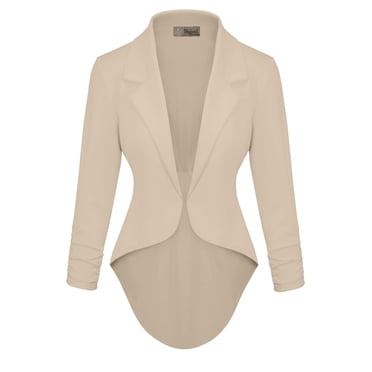 Hybrid & Company Womens Casual Work High Low Blazer Jacket Jk455901073t Mint