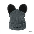 thumbnail image 1 of Womens Cat Ears Imitation Mink Hat Skullies Fur Pom-pom Hat Female Hat Cute Hat, 1 of 1