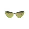 thumbnail image 1 of Womens Cat Eye Gothic Metal Rim Retro Design Sunglasses Gold Yellow Mirror, 1 of 4