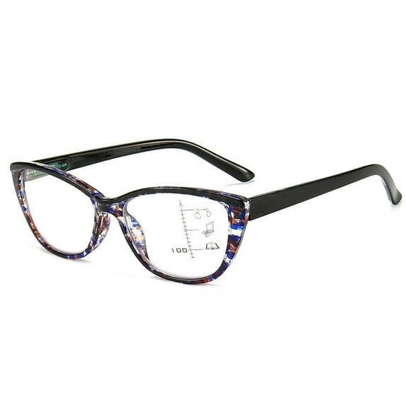Womens Cat Eye Reading Glasses Multifocus Readers Progressive Blue Blocking Light