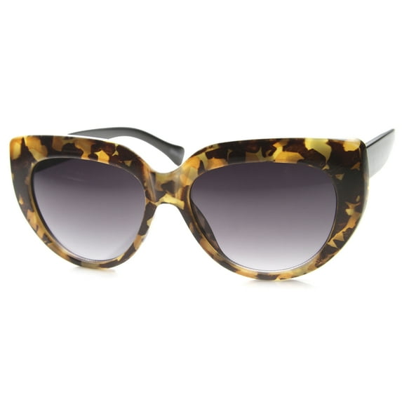 Womens Cat Eye Sunglasses UV400 Gradient Lens Tortoise Frame Model 9914