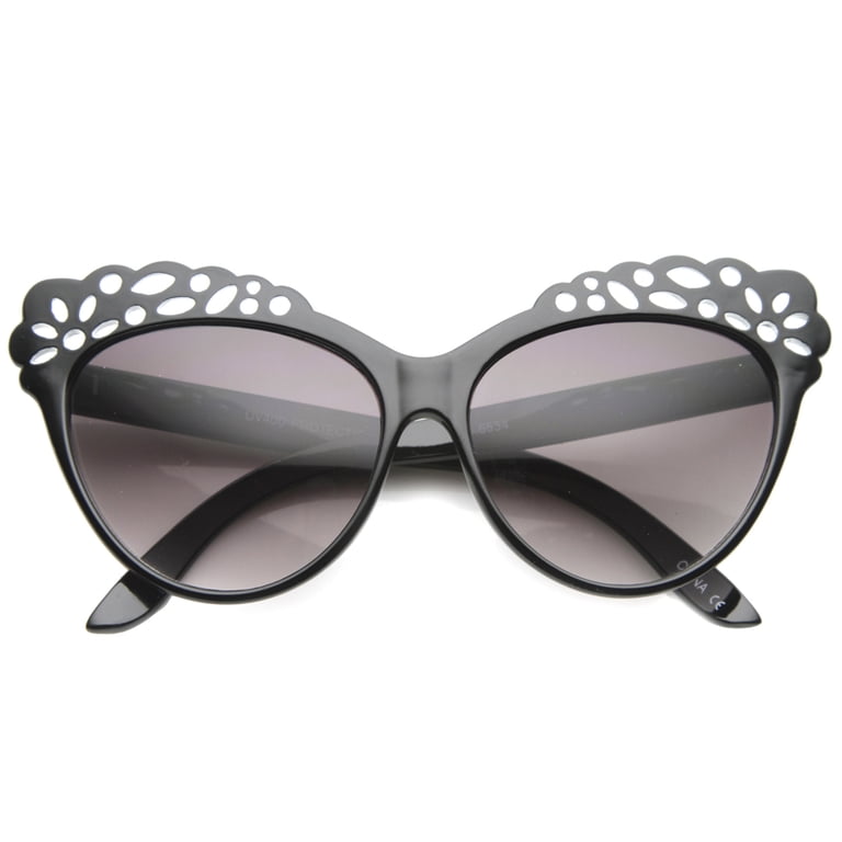 Retro Cat Eye Sunglasses with UV400 Protection, Lightweight Composite Frame ViewJoy Retro Oval Cat Eye Sunglasses for Women Small Y2K  main image 4