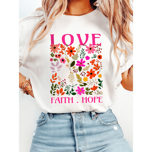 Womens Cat Graphic Tee T-Shirt Stacked Cats Cotton Top Casual Short Sleeve Relaxed Soft Comfortable White S-5XL