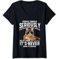 thumbnail image 1 of Womens Cat People Should Seriously Graphic Gift Idea Humor Novelty V-Neck T-Shirt, 1 of 3