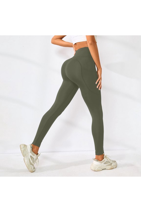Womens Cellulite Leggings High Waisted Tummy Control Yoga Pants Athletic Stretchy Running Footless Tights