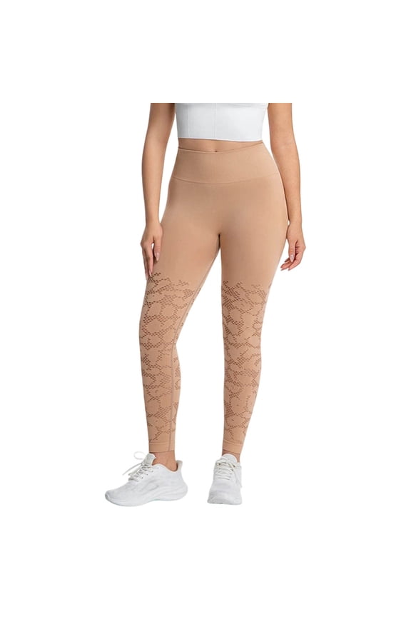 Womens Celsior Cellulite Leggings Lifting High Waisted No Front Seam Workout Pants Yoga Compression Pant Beige, Size S