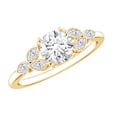 thumbnail image 1 of Rosec Jewels Womens Certified Moissanite Engagement Ring, 6 mm Round, D Color VS1 Clarity, 14K Yellow Gold, US 4.00, 1 of 9