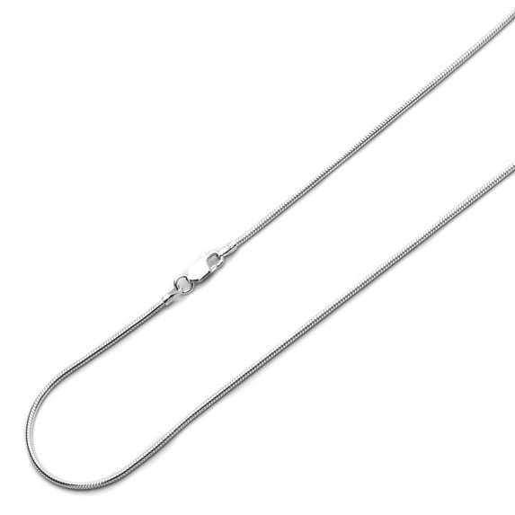 Womens Chain Men's Sterling Silver 1.5mm Italian Round Snake Chain Necklace (16~30 Inch)
