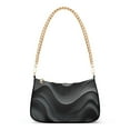 thumbnail image 1 of Womens Chain Shoulder Bag Black Print Classic Tote Handbags Fashion Clutch Hobo Purse with Zipper for Travel Casual, 1 of 7