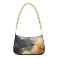 thumbnail image 1 of Womens Chain Shoulder Bag Golden Black Marble Classic Tote Handbags Fashion Clutch Hobo Purse with Zipper for Travel Casual, 1 of 7