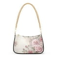 thumbnail image 1 of Womens Chain Shoulder Bag Roses Flowers Classic Tote Handbags Fashion Clutch Hobo Purse with Zipper for Travel Casual, 1 of 7