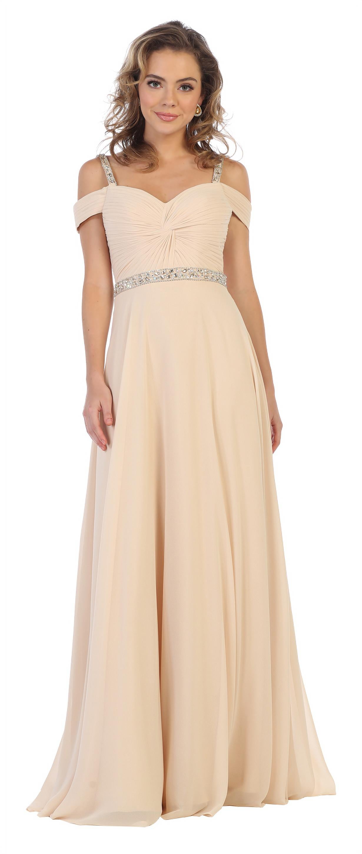 a line vs straight dress Champagne Bridesmaid Dresses Plus Size for Women A-Line Spaghetti Straps Sleeveless Long Formal Evening Gowns with Split Side, Champagne