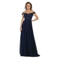 thumbnail image 1 of Womens Champagne Prom Formal Evening Long Off The Shoulder Mermaid Plus Size Dress, 1 of 5