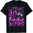thumbnail image 1 of Womens Chapter 40 Fabulous Vintage Since 1985 40th Birthday T-Shirt, 1 of 5