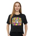 thumbnail image 1 of Womens Charcl Color Cotton Raw Hem Short Sleeve Band Tee, 1 of 1