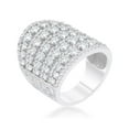thumbnail image 1 of Womens Charlyn 2.5 CT Rhodium Cubic Zirconia Statement Cocktail Ring - Size 9, 1 of 1