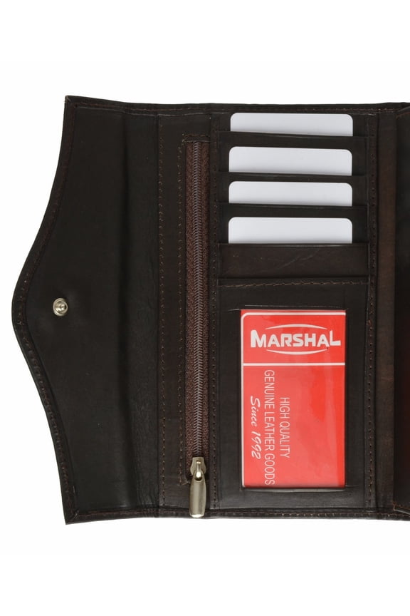 Womens Checkbook Wallet with ID Window and Snap Button Closure 3575 CF