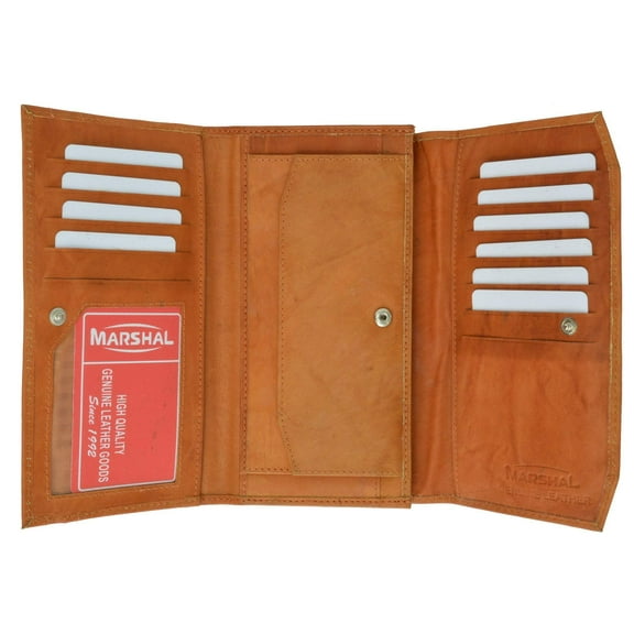 Womens Checkbook Wallet with Id Window and Snap Button Closure 3547 CF (C)