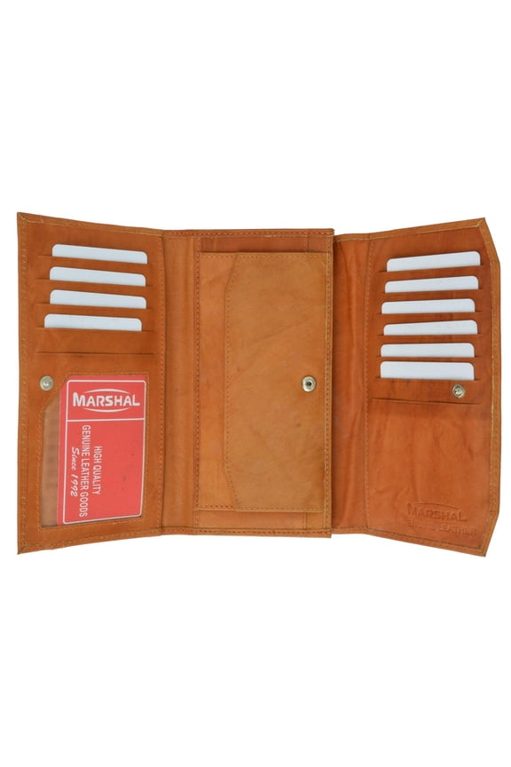Womens Checkbook Wallet with Id Window and Snap Button Closure 3547 CF (C)