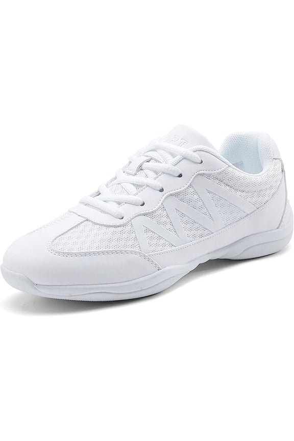 Womens Cheer Dance Shoes Girls White Breathable Lightweight Cheerleading Competition Sneakers