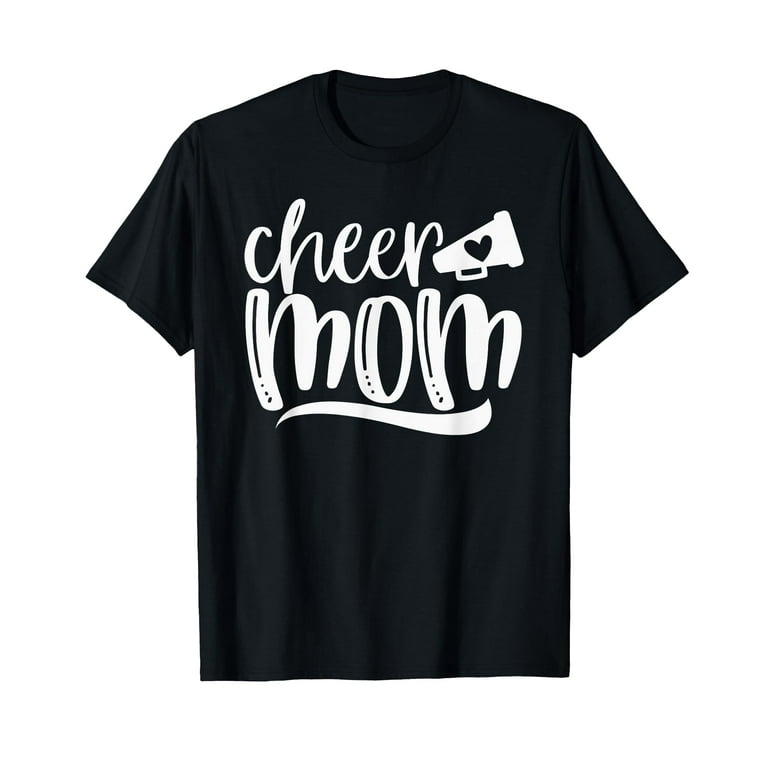 Womens Cheer Mom Shirt, Megaphone With Heart Accent, Women Womens Cheer Mom Shirt, Megaphone With Heart Accent, Women