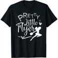 thumbnail image 1 of Womens Cheerleader Cheer Cheerleading Tee Pretty Little Flyer T-Shirt Black 2XL, 1 of 5