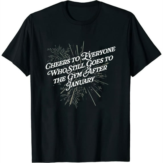 Womens Cheers To Gym Goers After January Happy New Year Workout Nye T Shirt Black X-Large