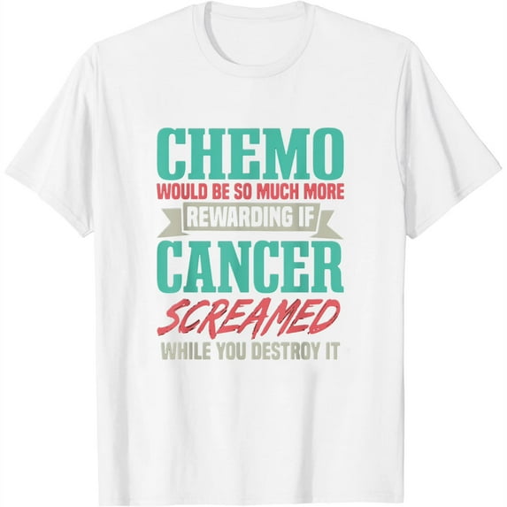 Womens Chemo Patient Cancer Awareness Chemo Chemotherapy T-Shirt White Small